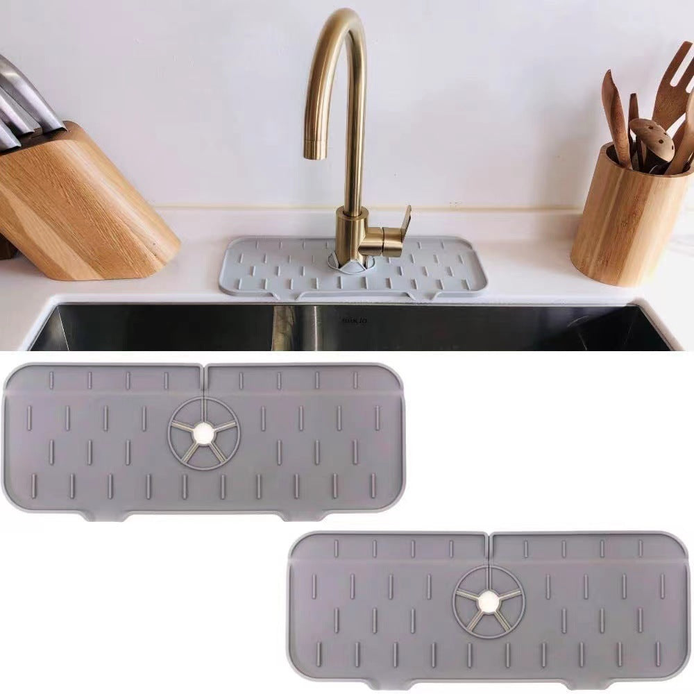 Sink Splash Guard - Kitchen Silicone Faucet Absorbent Mat